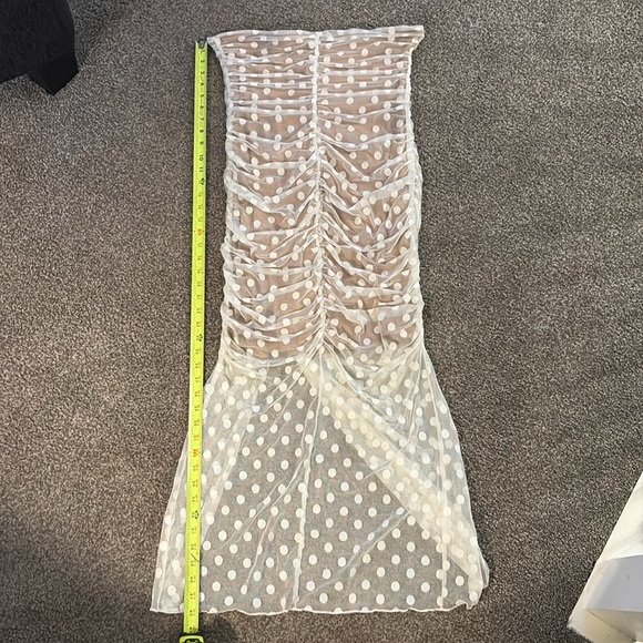 MAJORELLE Nude and White Strapless Dress - Picture 6 of 9